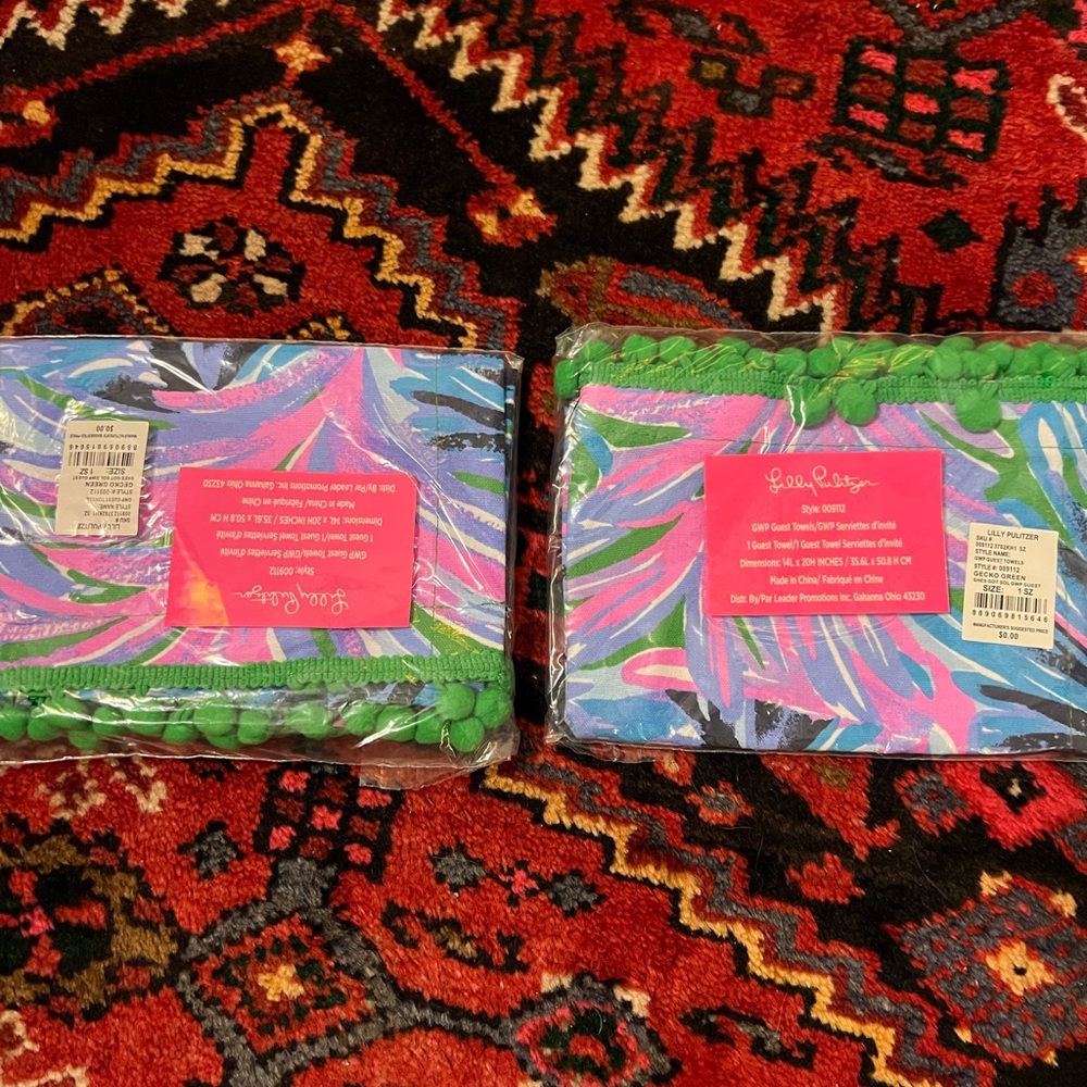 Lilly Pulitzer Colorful Hand Towels